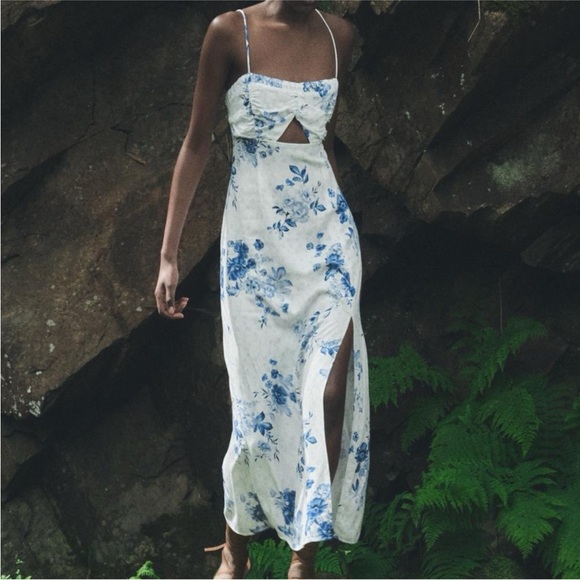 NWT Zara floral printed midi slip dress - Picture 2 of 3